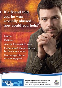 If a friend told you he was sexually abused, how could you help?